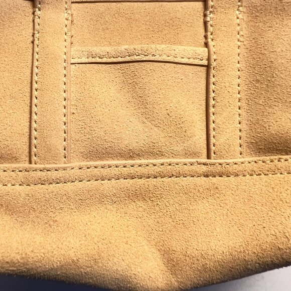 J.CREW Mini Montauk Suede Leather Purse Tan Stadium Concert - Picture 2 of 13